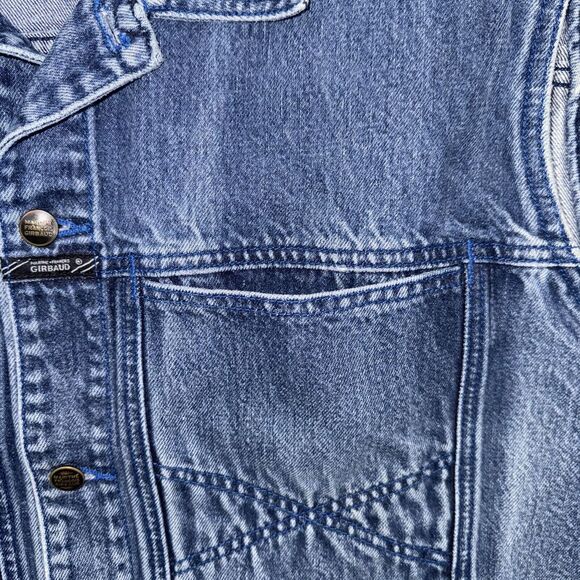 Marithe Francois Girbaud Denim Vest Mens XL Faded Street Grunge Hip Hop,‎ Y2K - Picture 5 of 15